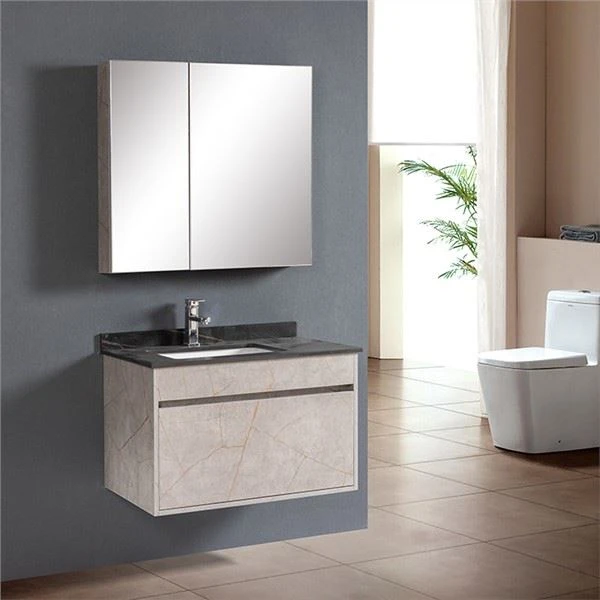 Tocador de baño azul