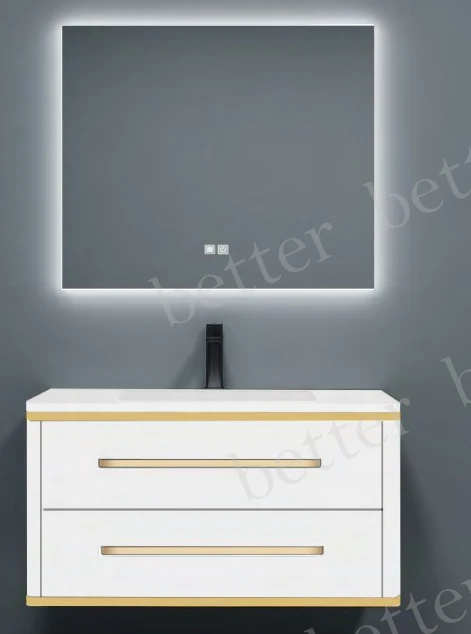 Tocador de baño de madera flotante